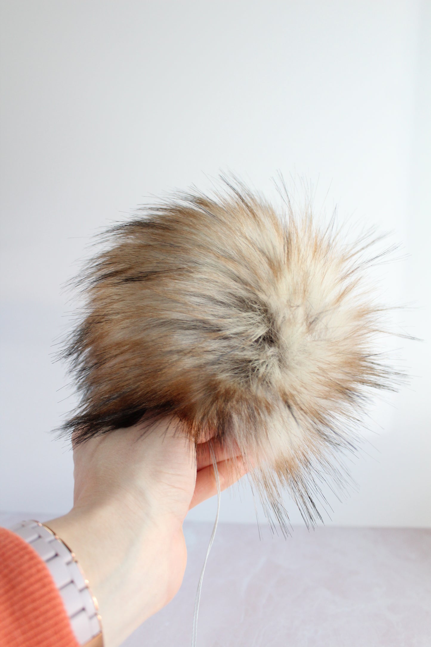 White Oak LUXE Faux Fur Pom