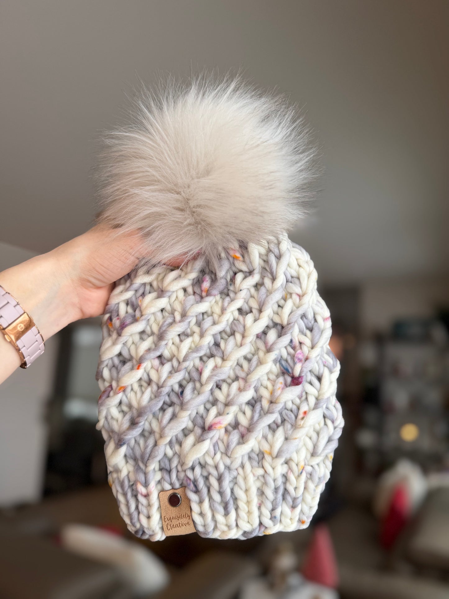 Luxury Adult Crush Beanie in Mystic Marble