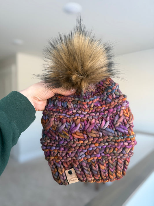 Adult Luxury Penny Toque in Piedras