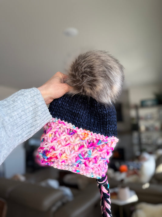 Luxury Adult Winter Crush Chapeau in Mermaid and Paris Nights