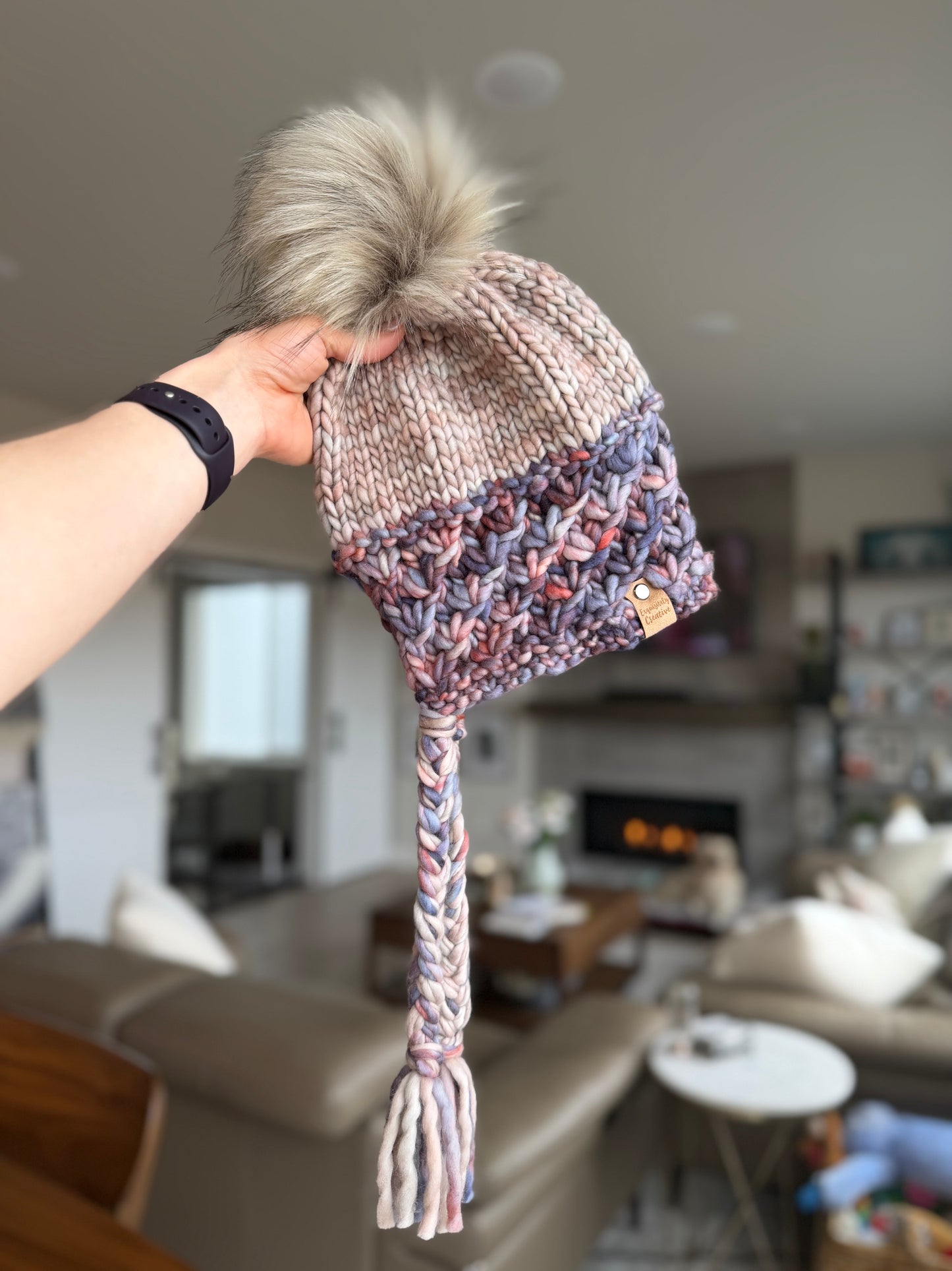 Luxury Adult Winter Crush Chapeau in Plumaje and Whole Grain