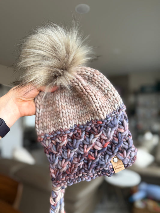 Luxury Adult Winter Crush Chapeau in Plumaje and Whole Grain