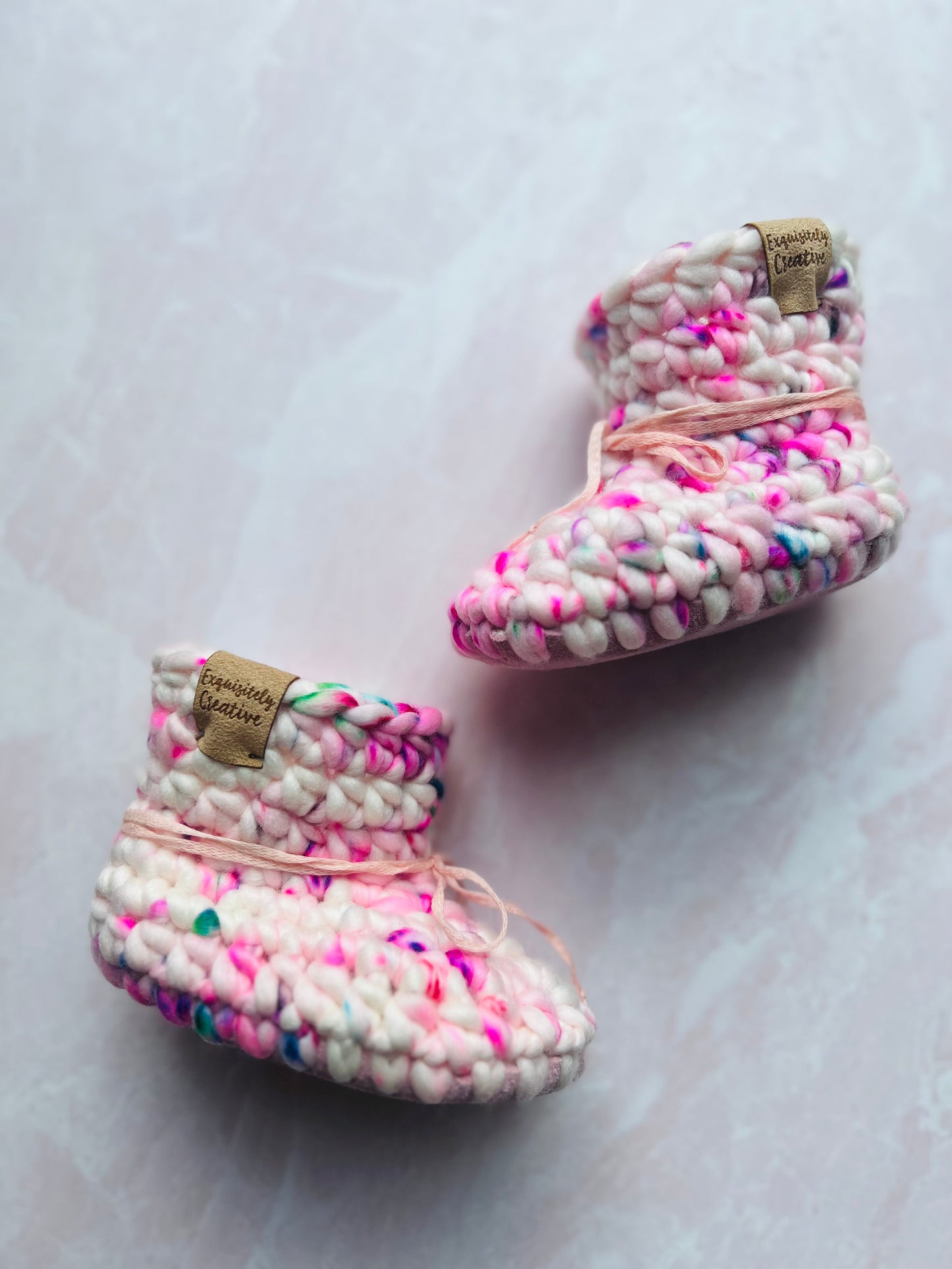 Luxury Lotus Beanie and Bootie Set (6-12 months) Whole Grain/Nerds