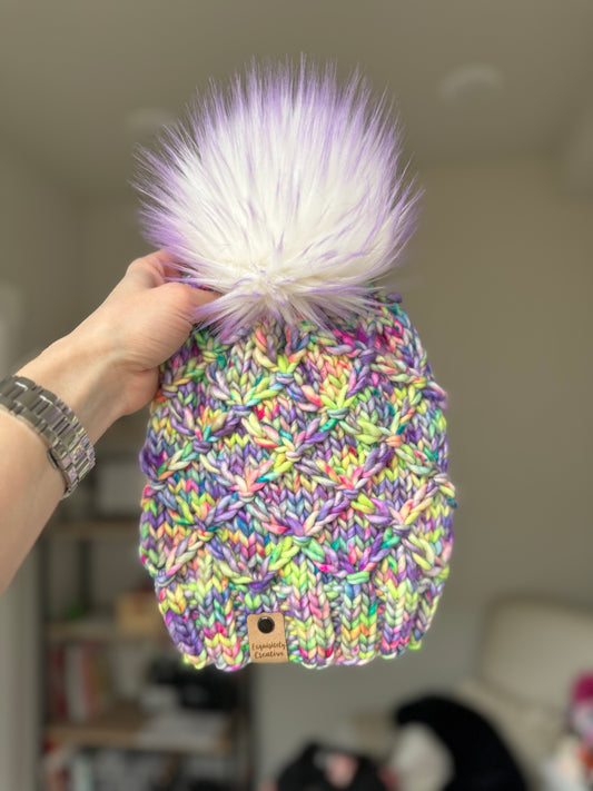 Luxury Adult Halau Beanie in Electric Mix