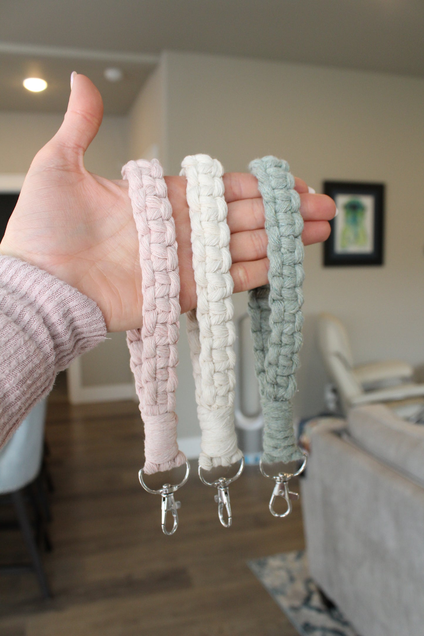 Macrame Wristlet Keychain