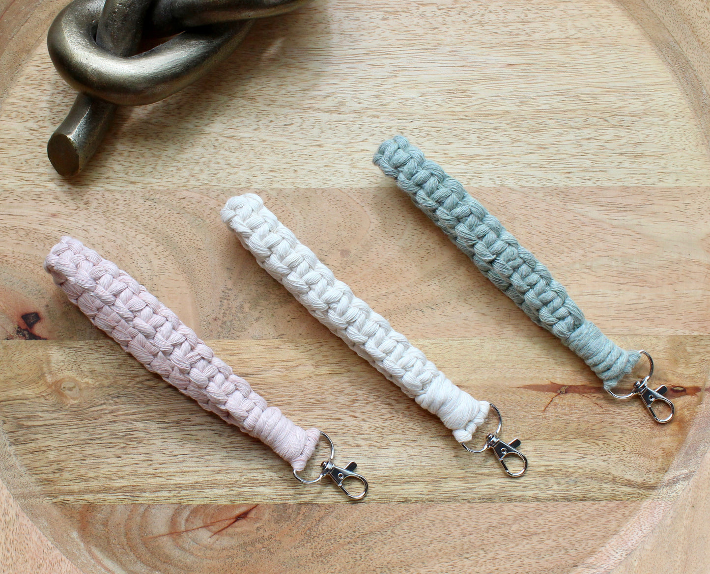 Macrame Wristlet Keychain