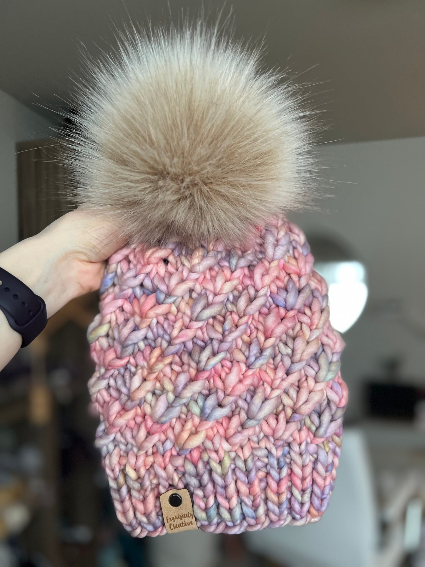 Luxury Adult Winter Crush Hat in Rosalinda