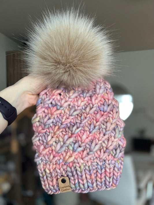 Luxury Adult Winter Crush Hat in Rosalinda