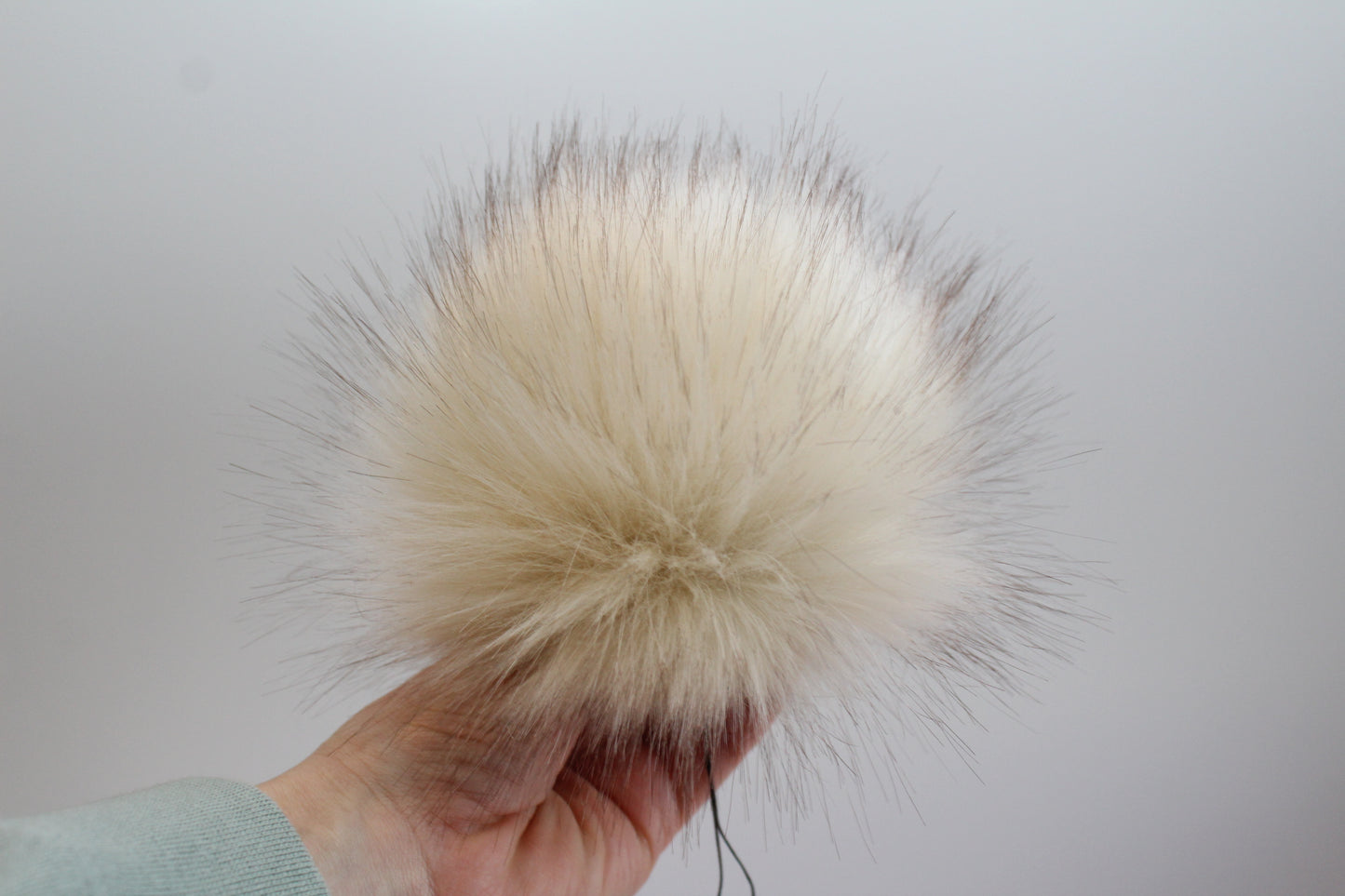 White Chocolate Latte Faux Fur Pom